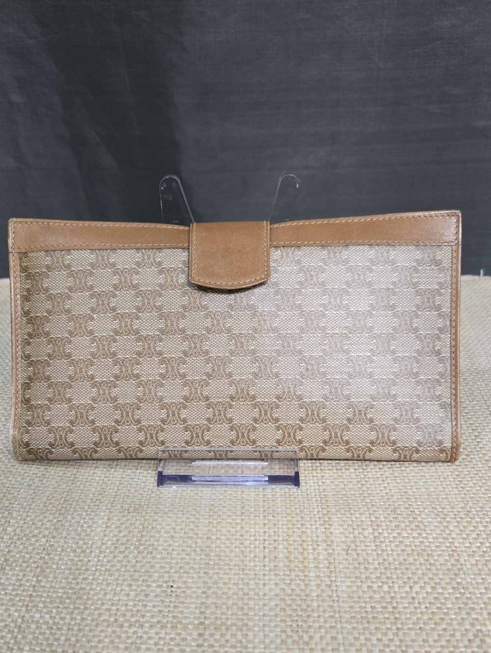 Celine Beige Tan Monogram Continental Wallet - Picture 1 of 11